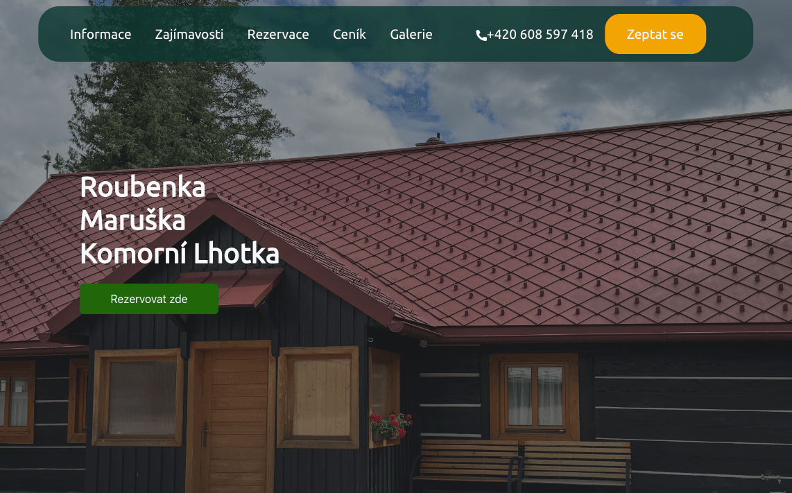 Rezervační systém pro chatu