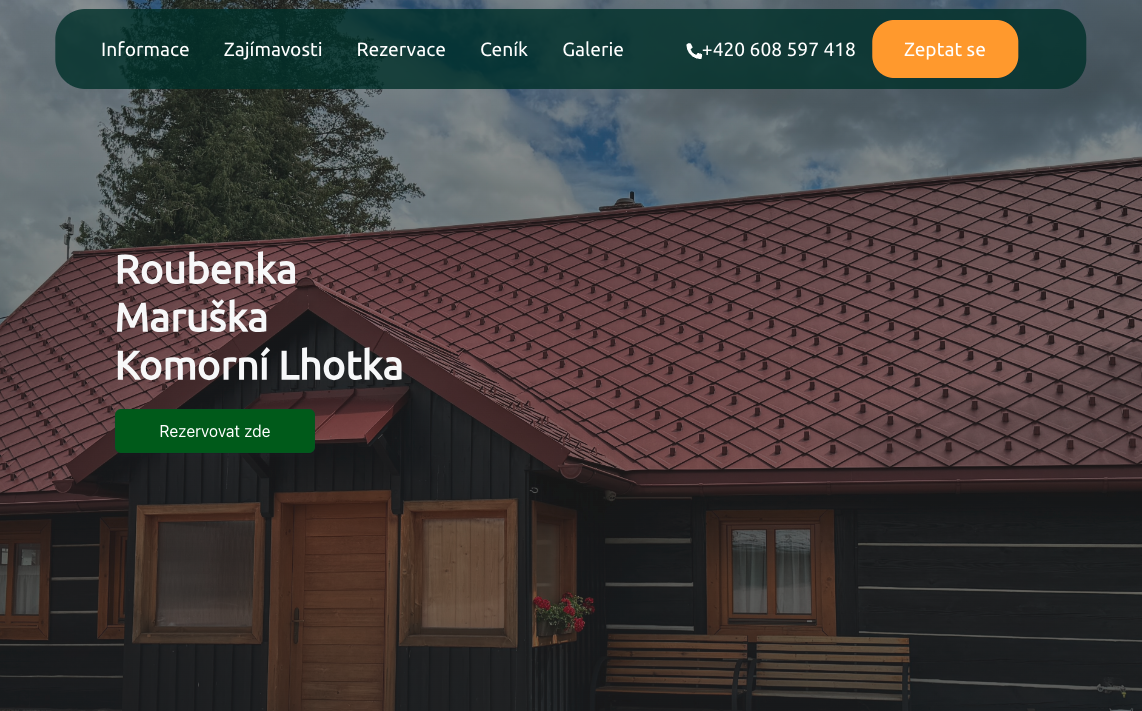 Rezervační systém pro chatu